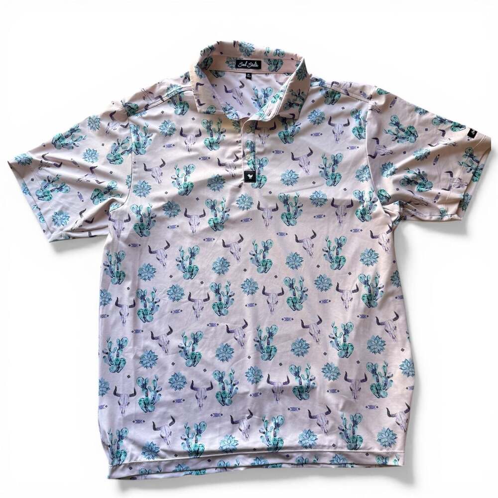 Bundle 4 Bad Birdie Men's Golf Polo Shirts Size XL Floral Geometric Print - Picture 6 of 9